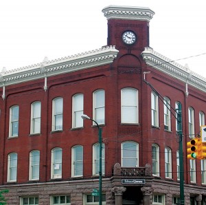 <span class='credit'>Photo By: Megan Coady | Opinions Editor</span><span class='description'>The Clock Tower: One of the most distinguishing features of the Nisbett building is the Clocktower facing the intersection of Maple St. and Michigan Ave.</span>