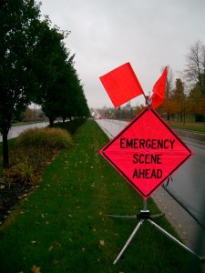 Emergency Scene Ahead. Photo by Dan Hamilton, News Editor