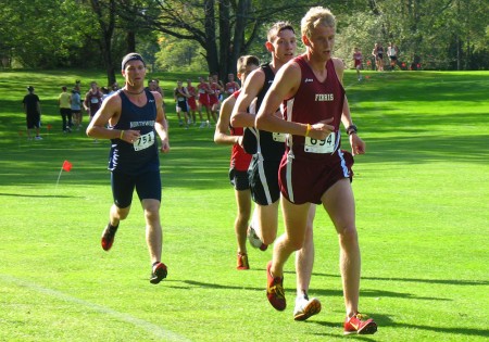 Cross Country: Sophomore Andrew Campbell competes in the Ray Helsing Bulldog Invitational. The men’s cross country team came in 20th on Oct. 2 in the Great Louisville CC Classic, while the women’s cross country team took 10th overall. Photo By: Angie Walukonis | Photographer
