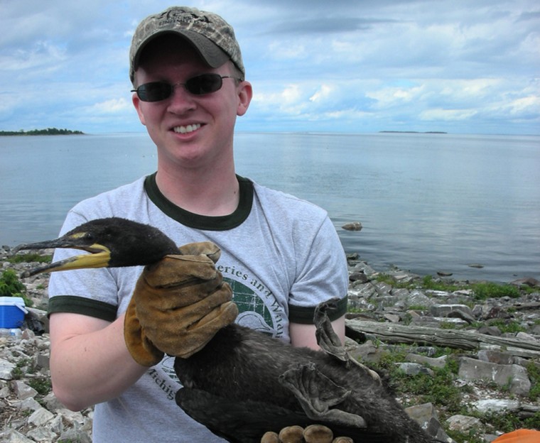 FInalist in Hanna Contest: Ferris alumni Bret Muter, above, placed third in the “Wanna Be Like Jack Hanna” contest. Muter has been active in conservation and environmental education and currently studies at MIchigan State working on his PhD. Photo Courtesy of Bret Muter