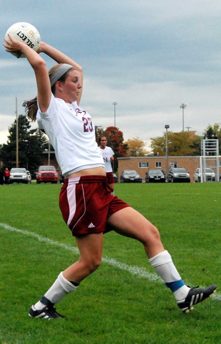 Women’s Soccer: Hillary Braun throws a ball back into play during a 2010 season game. The Lady Bulldogs have announced the recruiting class for the 2011 season. Torch File Photo