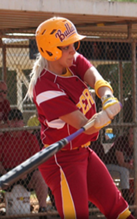 Conference Play: Lynsay Weaver, senior shortstop, steps up to bat during a Ferris State softball game. The Bulldogs went 3-3 in the GLIAC conference this past weekend. Photo Courtesy of Ferris State Athletics