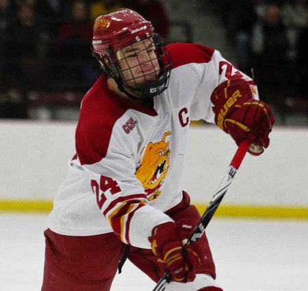 Making it Big: Senior Zach Redmond has signed a contract with the Atlanta Thrashers of the NHL. Redmond played three games with the Chicago Wolves of the AHL, the affiliate to the Thrashers. Torch File Photo