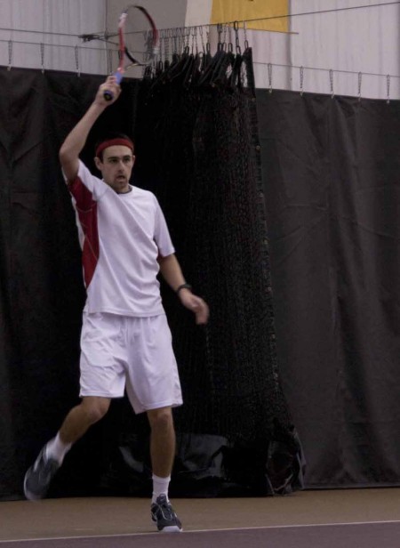 Winning Season: Steven Roberts swings during a 2010-11 match. The Bulldogs finished the 2010-11 season 14-8 overall. Torch File Photo