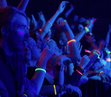 Turn Up the Good!: Ferris students watch as Glitch Mob and Virtual Boy perform at the Turn Up the Good concert that took place on March 31 in the Wink Arena. The Turn Up the Good concert took the place of January Jams which was cancelled this year. Photos By: Brock Copus | Photographer