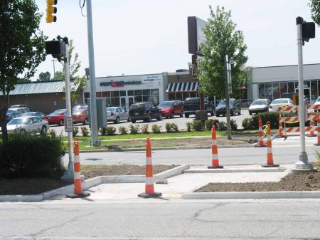 Crosswalk: A new crosswalk is in use on South State Street. The construction, which included a new traffic light, took place this summer. Photo By: Antonio Coleman | Editor in Chief 