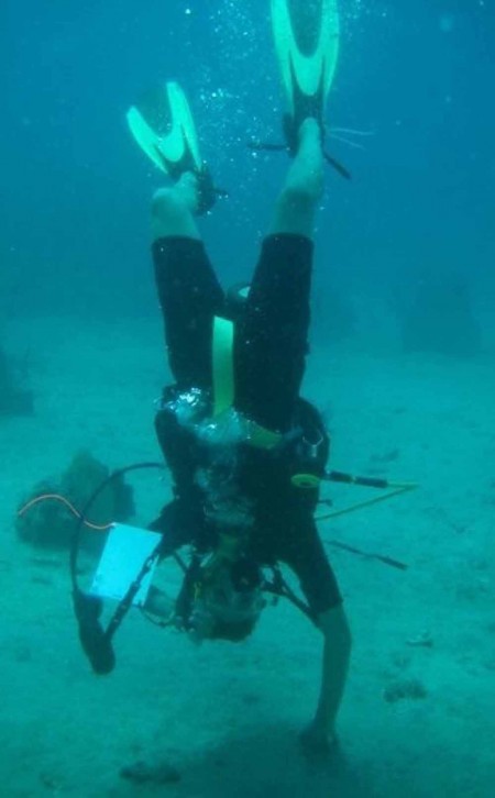 Just Keep Diving: Connor Ivens, above, who has had two near death experiences while scuba diving, continues to dive and teach students about marine life. Photo Courtesy of Connor Ivens