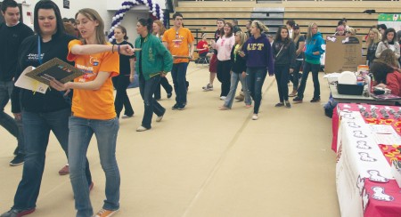 Fighting Cancer One Step at a Time: Students and faculty participate in last year’s Relay for Life walk. This event is put on each year by Ferris’ Colleges Against Cancer chapter. Torch File Photo