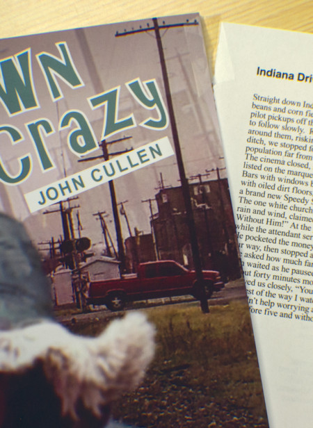 Town Crazy, by Ferris professor John Cullen, was published after he won a poetry competition held by Slipstream Magazine. The book features poems by Cullen about western Michigan and his changes in lifestyle after moving here from New York. Photo By: Eric Trandel | Photo Editor
