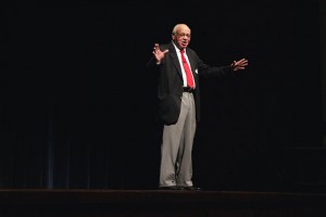 Legendary high school football coach Herman Boone speaks to Ferris students about diversity on September 10, 2014 at Williams Auditorium. Boone was played by Denzel Washington in “Remember the Titans,”