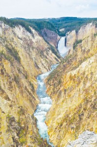 Lower Yellowstone Falls, Yellowstone National Park, Wyoming. 