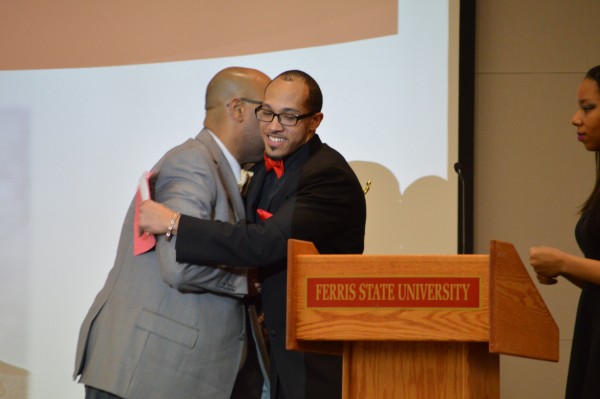 Leroy Wright (Left) won the Thurgood Marshall Male Faculty and Staff Diversity Award during the Image Awards that were hosted in the new University Center.