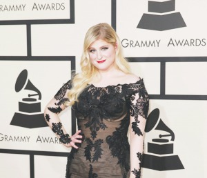 Meghan Trainor arrives at the 57th Annual Grammy Awards at Staples Center in Los Angeles on Sunday, Feb. 8, 2015
