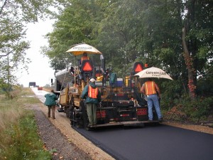 The White Pine Trail being paved near the Fifth Third Ballpark in Comstock Park.