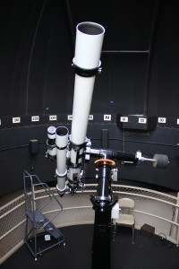 The newly repaired, high-power telescope in the Rawlinson Observatory.