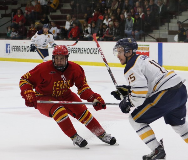 Ferris sophomore forward Mitch Maloney served up a pivotal go-ahead assist in the second period.