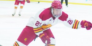 Ferris State freshman Corey Mackin lead the British Columbia Hockey League in points last year with 54 goals and 50 assists.