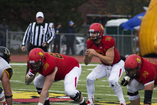 Senior quarterback Jason Vander Laan has now recorded 75 career rushing touchdowns, which is the new all-time record for rushing touchdowns at the quarterback position.