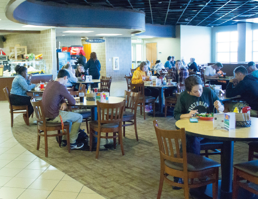 While the Quad Cafe has the Grill Pit and sushi to offer students, the Rock is open longer and conveniently located near residence halls. 