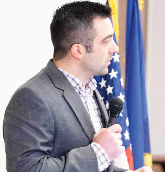 Jacob Shrot, a Veteran Resource Representative for the Michigan Education Initiative spoke at Ferris’ annual Veteran’s Day Breakfast.