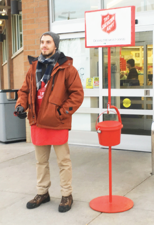 Ferris optometry graduate student Ethan Zimmerman enjoys the opportunity that bellringing provides to give back.